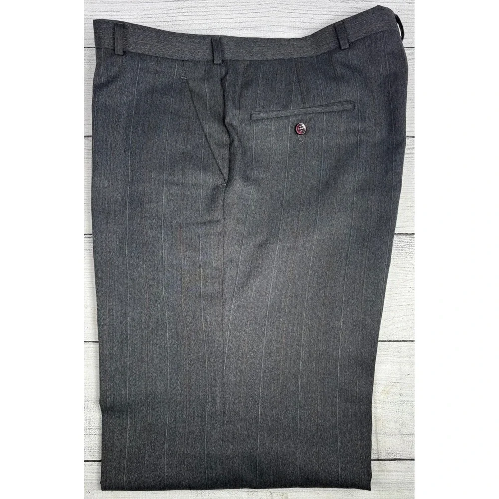 Christian Dior Monsieur Vintage Gray Pinstripe Wool Suit Blazer 44L Pants 36x31‎